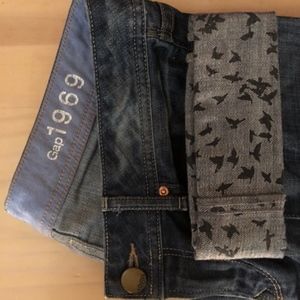 Gap Denim Jeans with Bird Design on Ankles